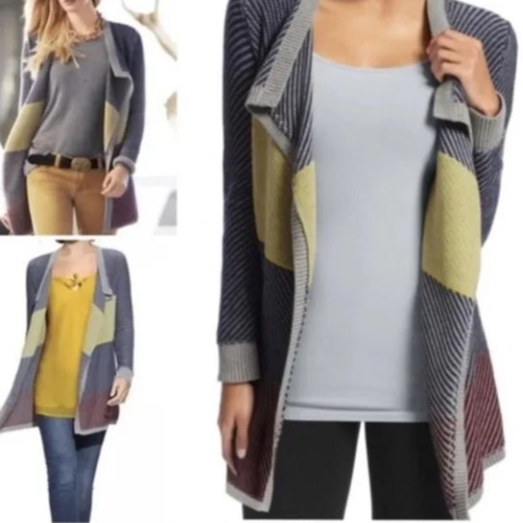 CAbi Style 467 Blanket Striped Sweater Cardigan Medium GUC - Picture 1 of 13
